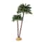 3.5ft. &#x26; 6ft. Double Trunk Pre-Lit Artificial Palm Tree, Clear Lights